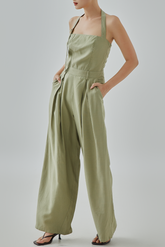 Daphne Buckle Halter Jumpsuit